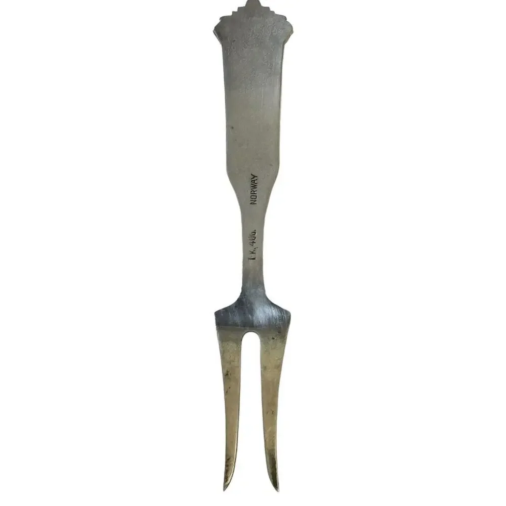 Norway Norge Collectable Souvenir Cocktail Fork 40GR Silverplate 4